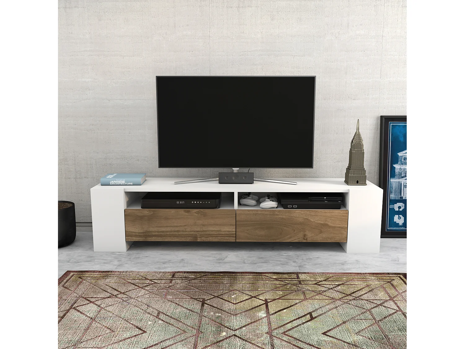 Decorotika Sosruko 155 cm Modern TV Stand for TVs up to 70 inches