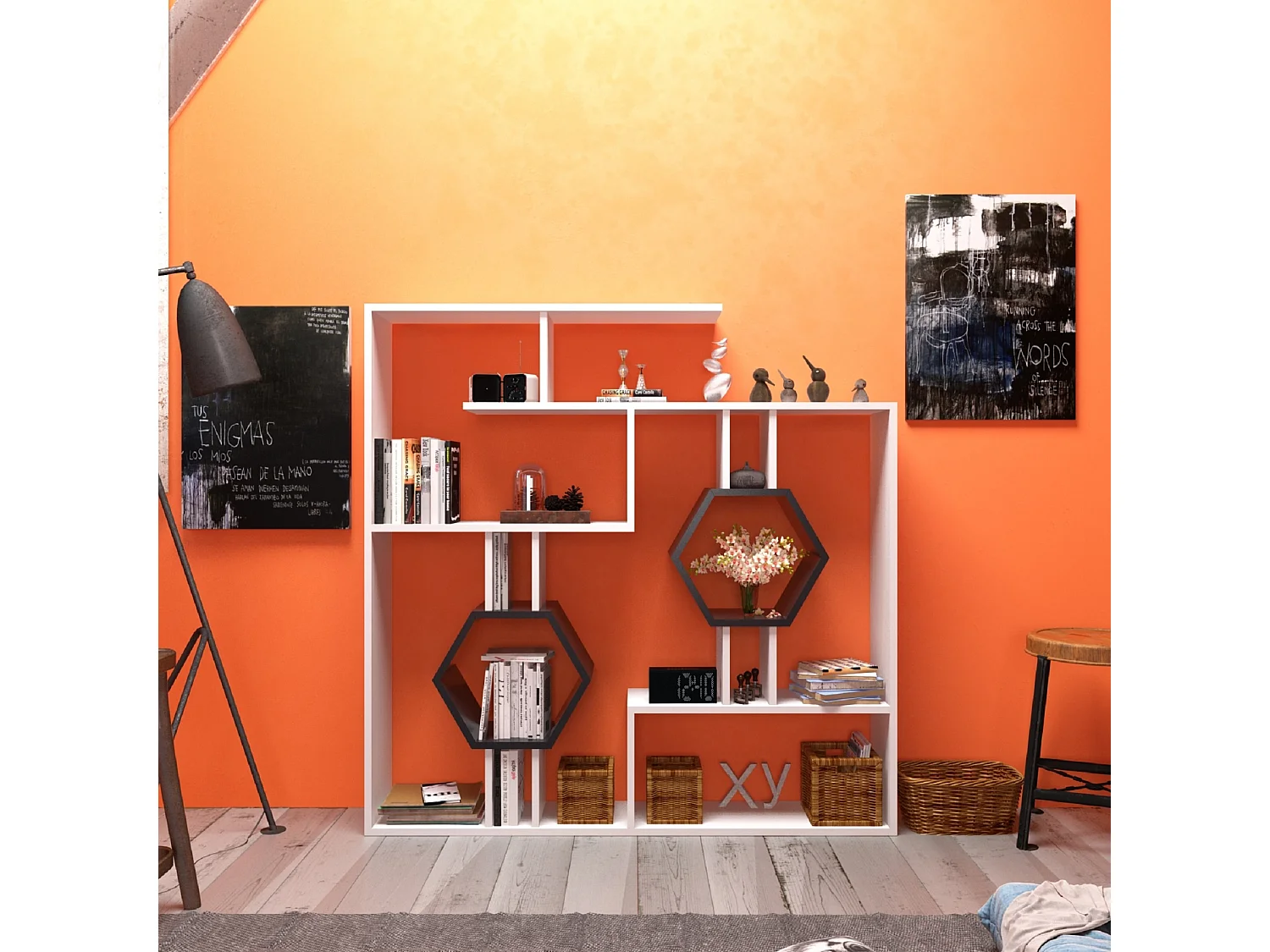 Decorotika Tamara Bookcase Shelving Unit