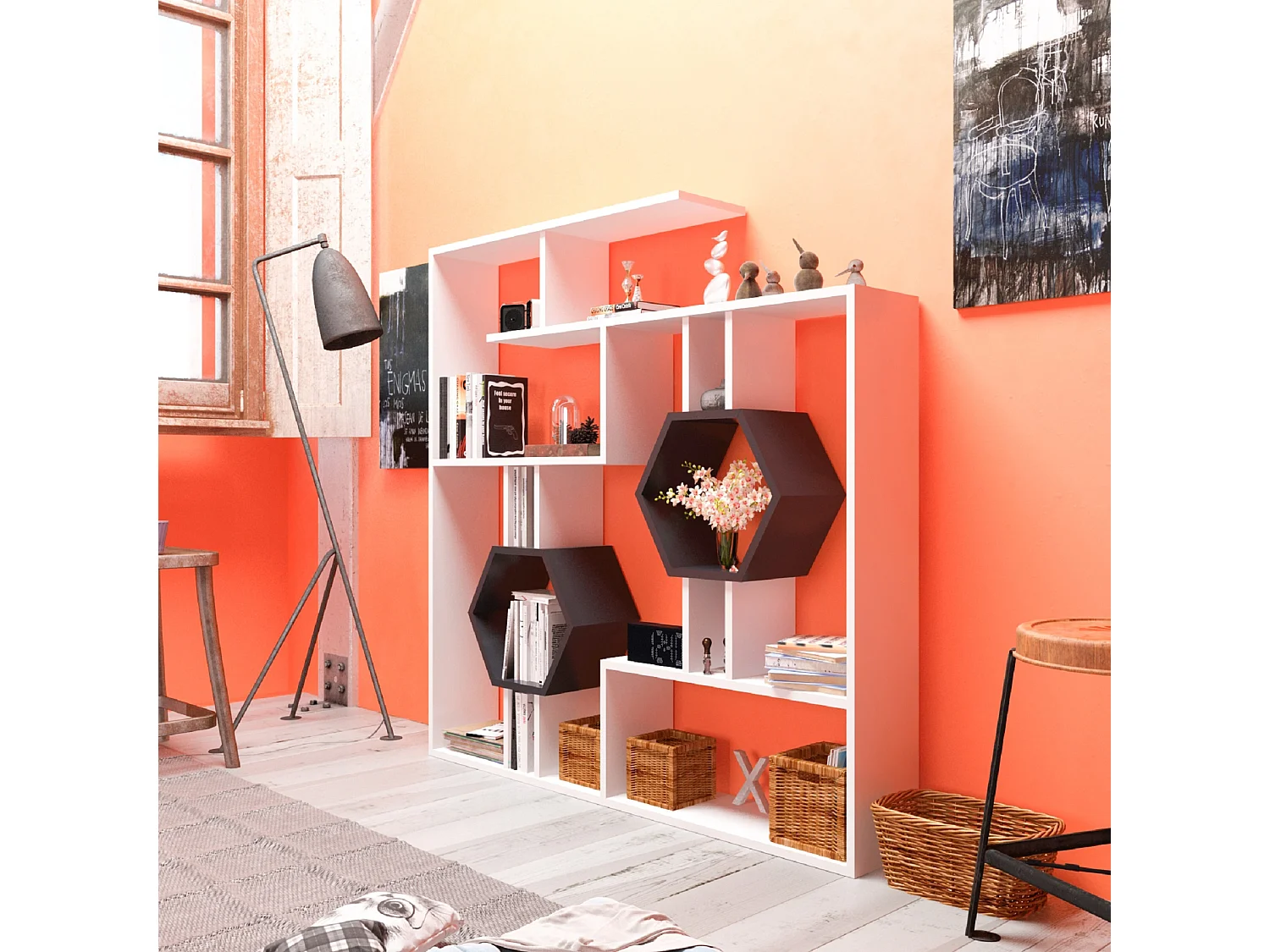 Decorotika Tamara Bookcase Shelving Unit