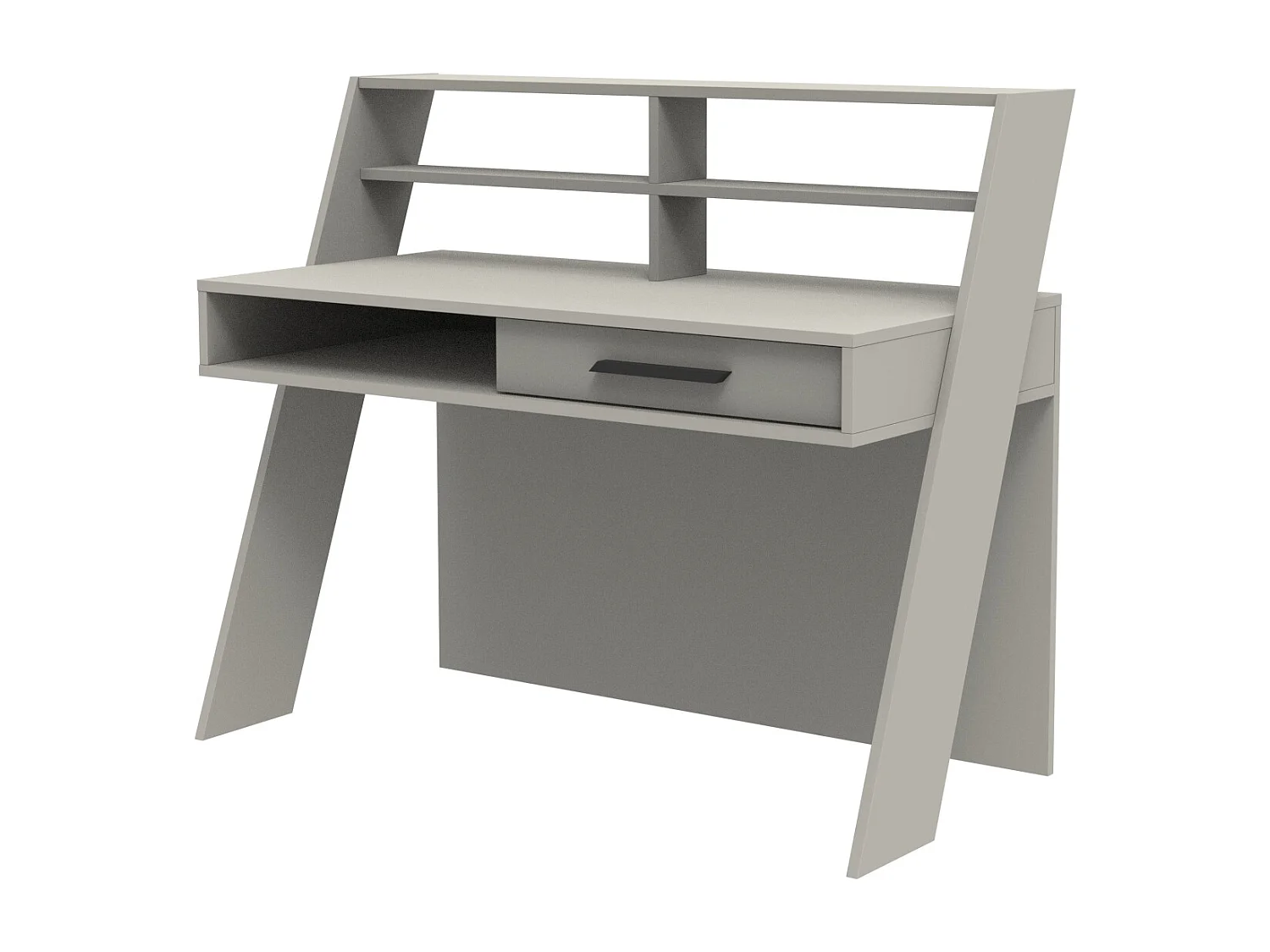 Decorotika Soho Computer Desk with Open Shelves and Drawer - W 123 cm x H 104 cm x D 59 cm