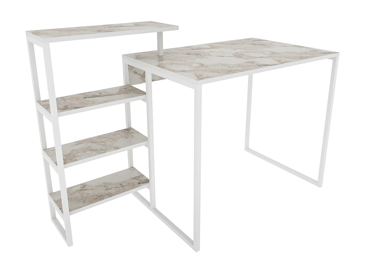 Decorotika Reader Computer Desk with Metal Frame - W 120 cm x H 73.8 cm x D 60 cm
