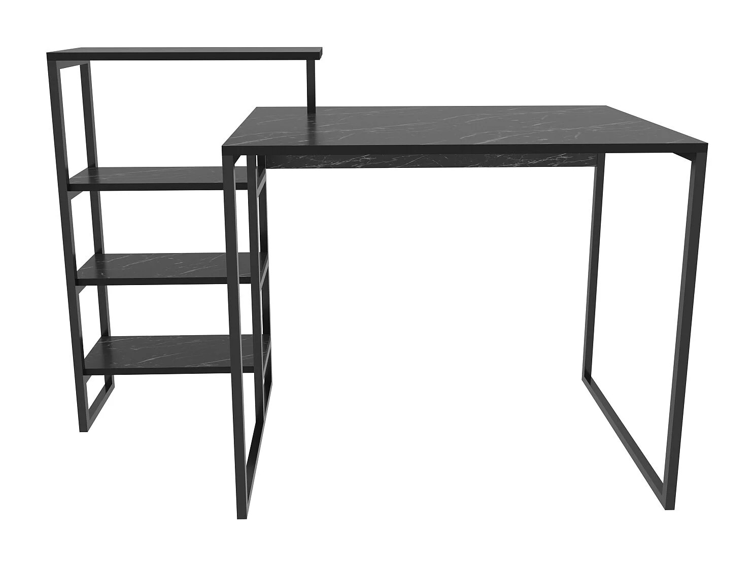 Decorotika Rino Computer Desk Study Desk with Shelves - W 133 cm x D 60 cm x H 92 cm