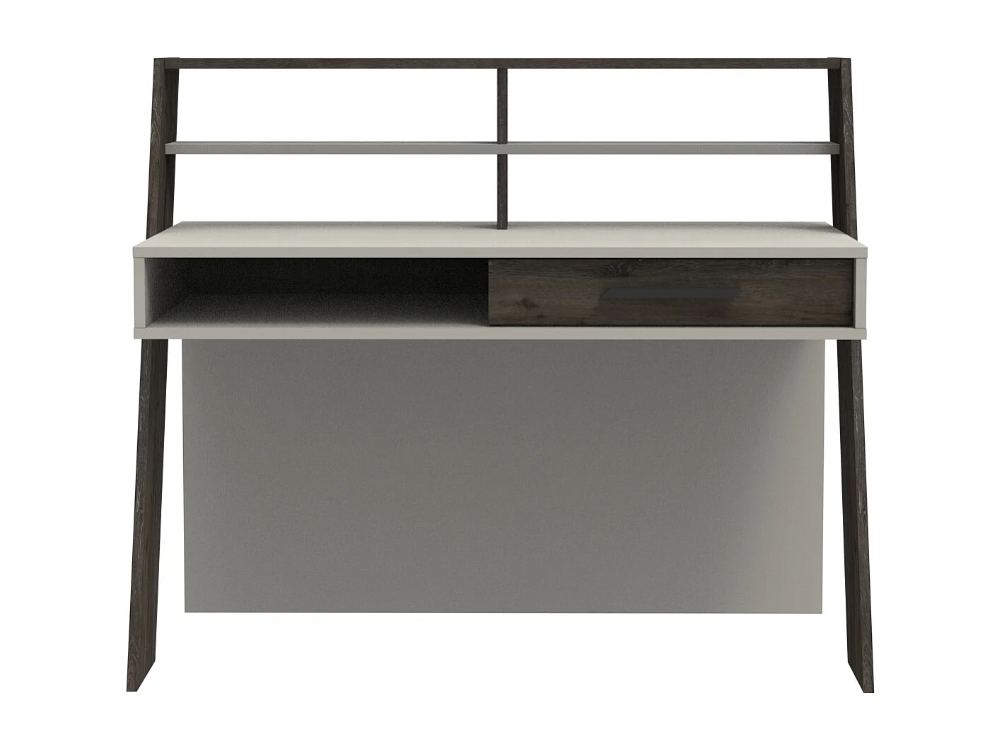 Decorotika Soho Computer Desk with Open Shelves and Drawer - W 123 cm x H 104 cm x D 59 cm