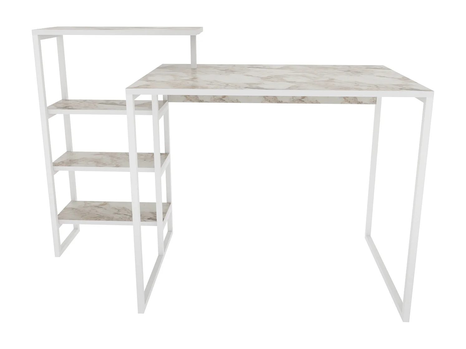 Decorotika Rino Computer Desk Study Desk with Shelves - W 133 cm x D 60 cm x H 92 cm