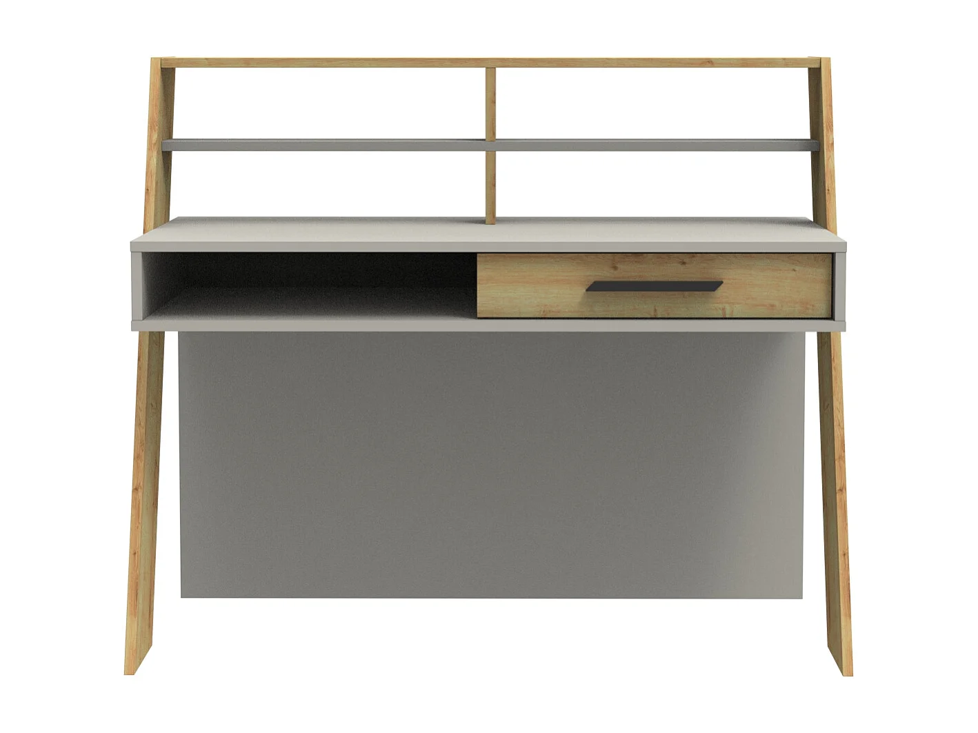 Decorotika Soho Computer Desk with Open Shelves and Drawer - W 123 cm x H 104 cm x D 59 cm