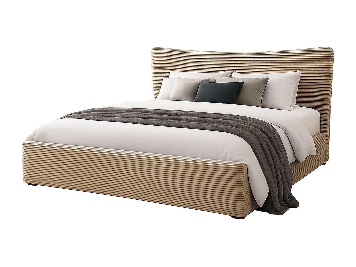 Cama de Casal Dance, Estrado Elevatório (Bege)(190×140 cm)