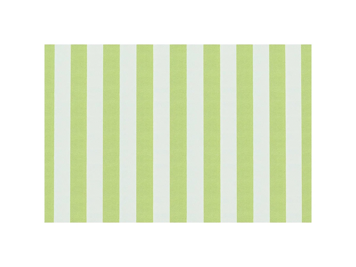 Canapé 3 places modulable - Tissu extérieur à rayures, blanc et vert anis
