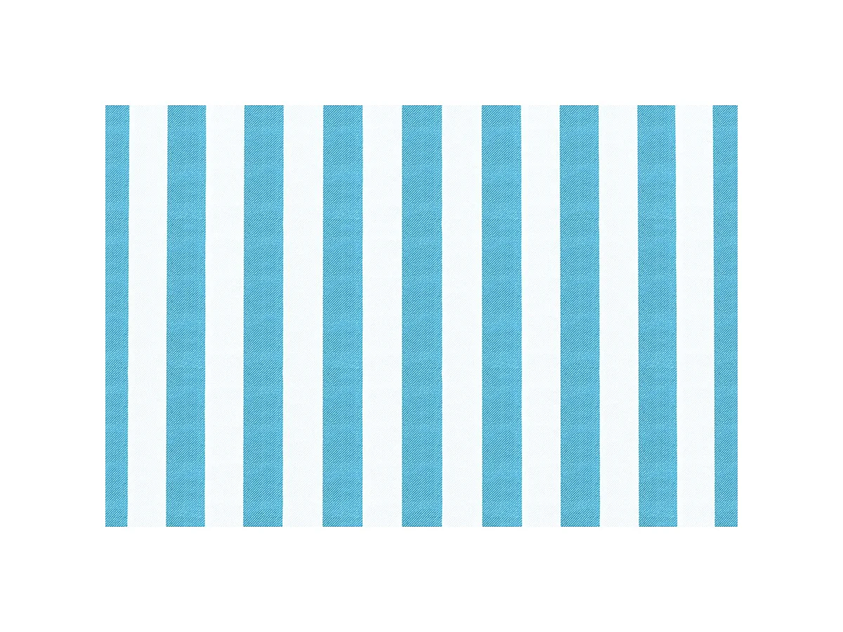 Canapé 2 places modulable - Tissu extérieur à rayures, blanc et bleu