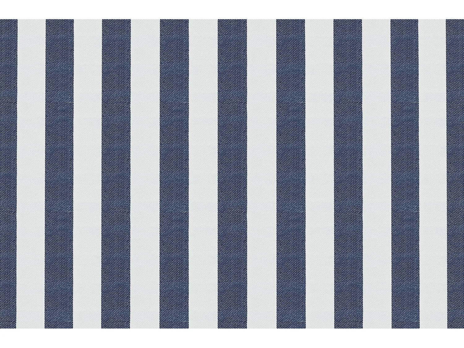 Canapé 2 places modulable - Tissu extérieur à rayures, blanc et bleu foncé