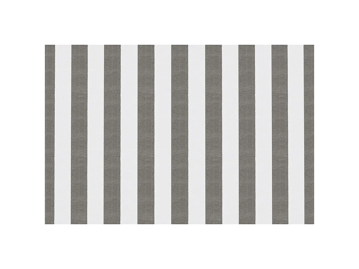 Canapé 3 places modulable - Tissu extérieur à rayures, blanc et gris anthracite