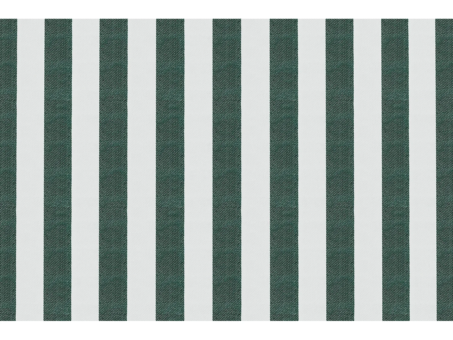 Canapé 3 places modulable - Tissu extérieur à rayures, blanc et vert foncé