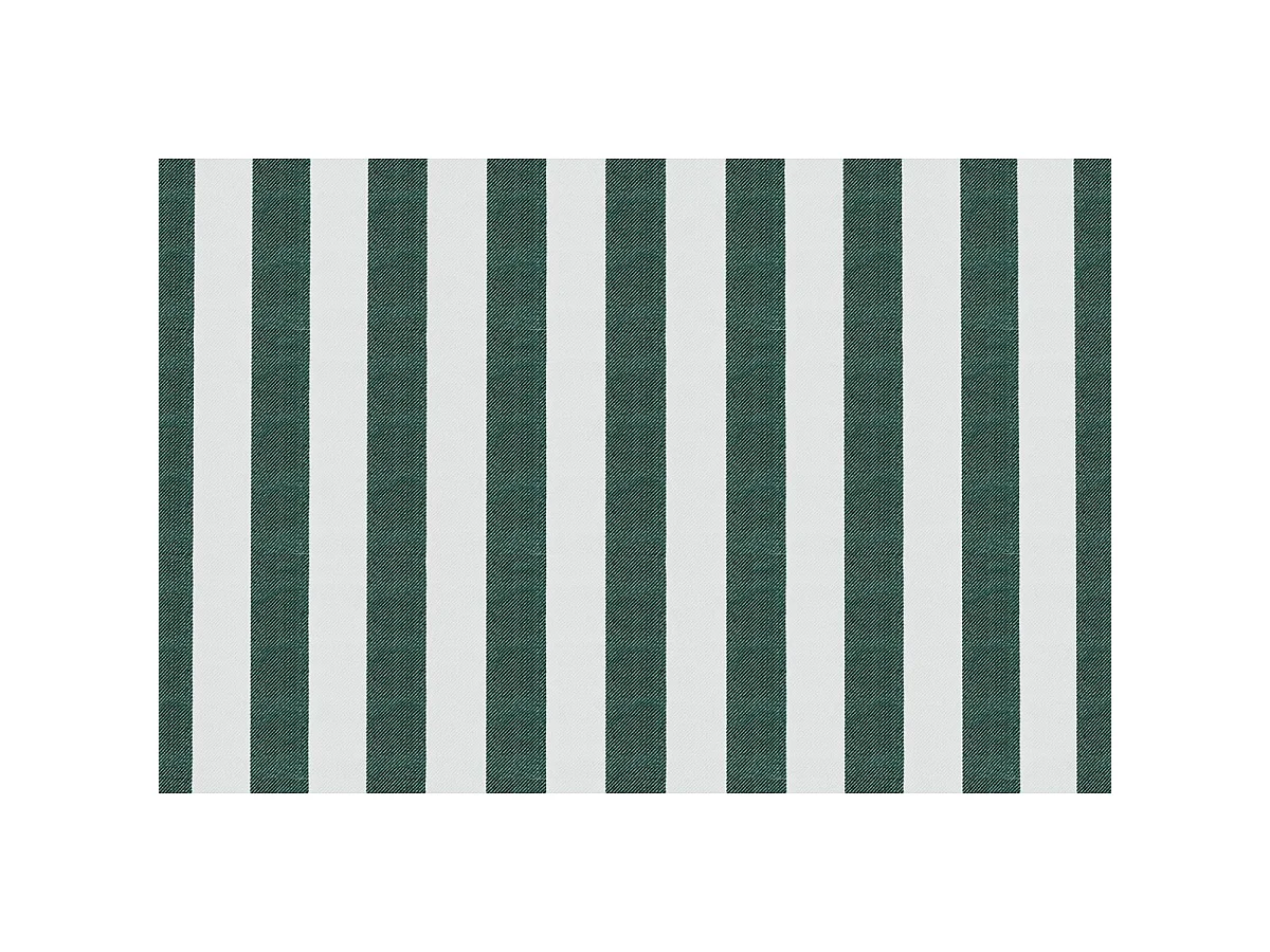 Canapé 3 places modulable - Tissu extérieur à rayures, blanc et vert foncé