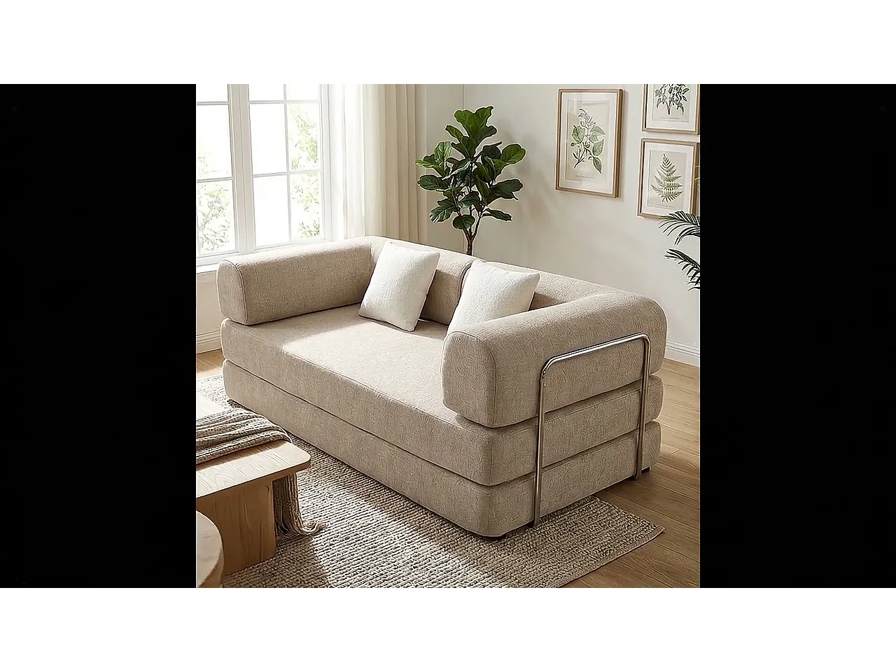Coco Living Bank Kaia Convertible – zand/wit