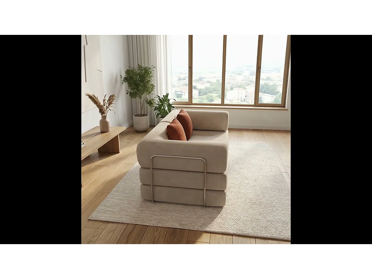 Coco Living Bank Kaia Convertible – zand/bruin