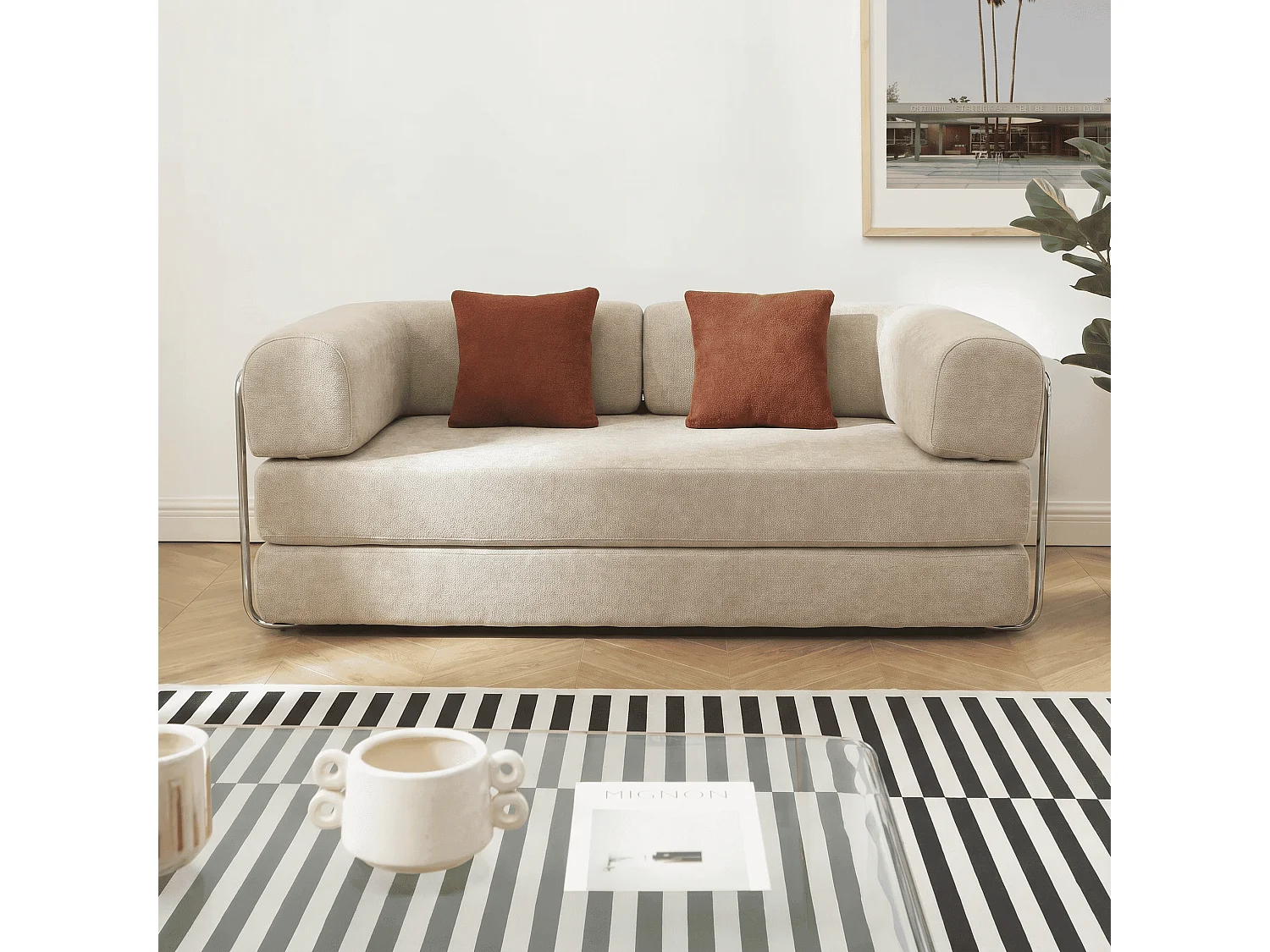 Coco Living Canapé Kaia Convertible - sable/marron