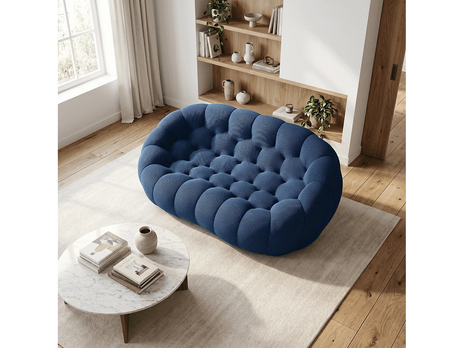 Coco Living Canapé Cocoon Double 2 places - bleu minuit