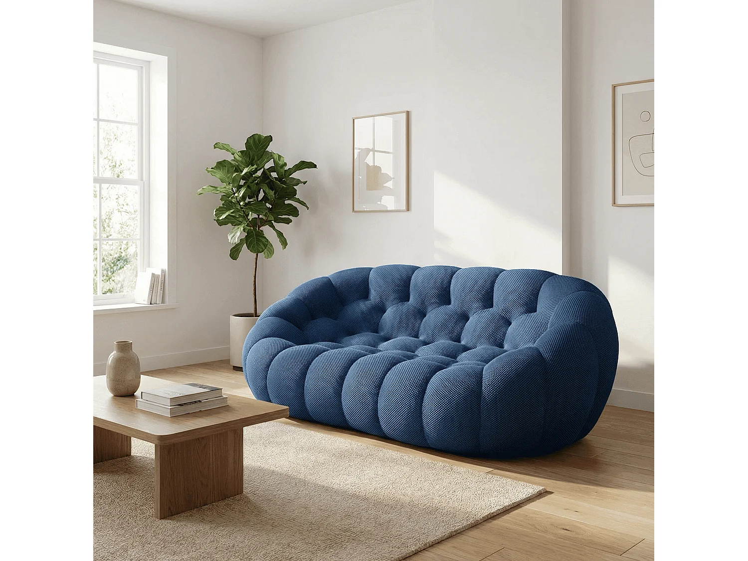 Coco Living Canapé Cocoon Double 2 places - bleu minuit