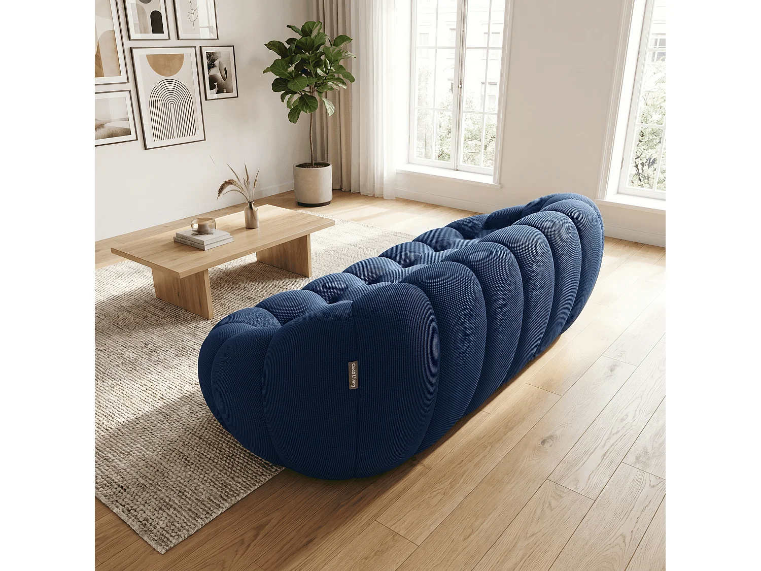Coco Living Canapé Cocoon Double 2 places - bleu minuit