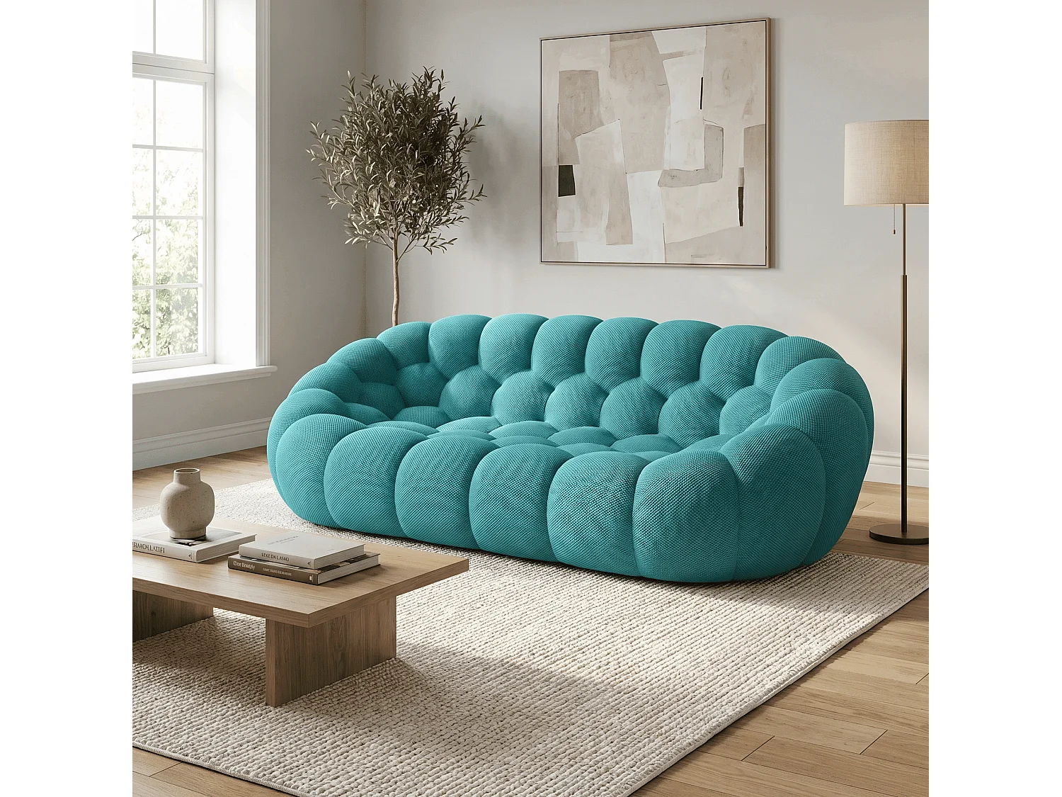 Coco Living Canapé Cocoon Double 2 places - bleu caraïbe