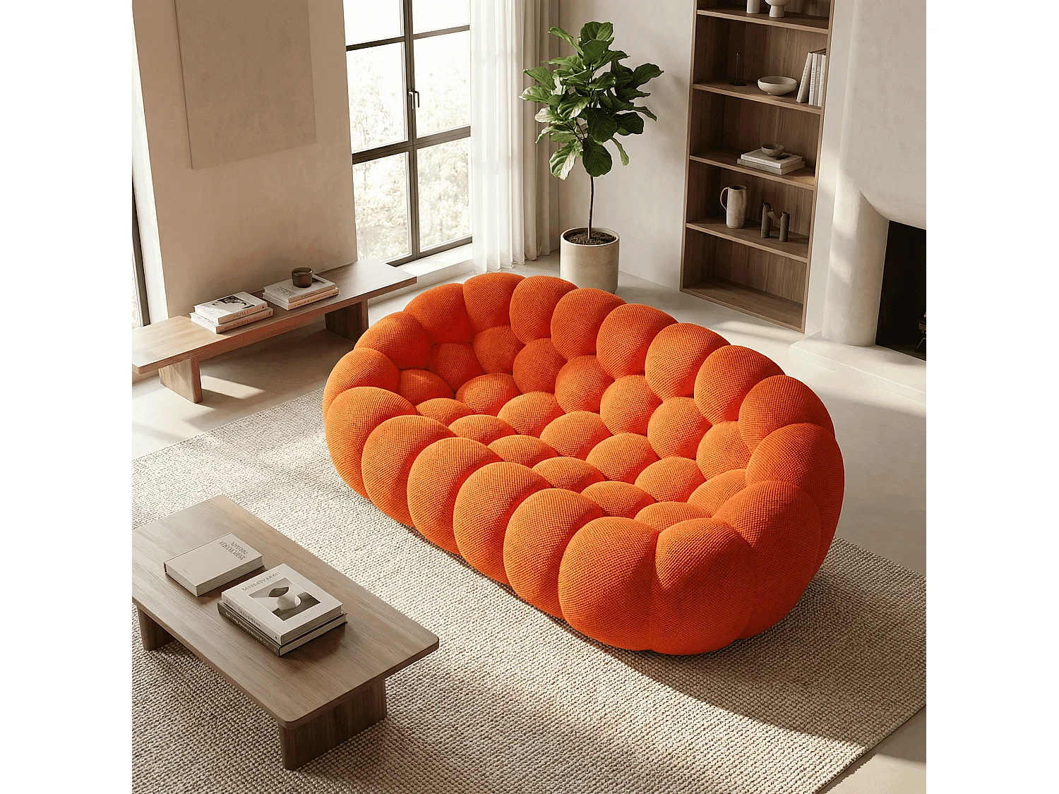 Coco Living Canapé Cocoon Double 2 places - orange