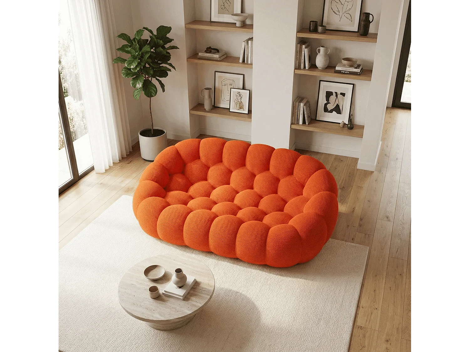 Coco Living Canapé Cocoon Double 2 places - orange