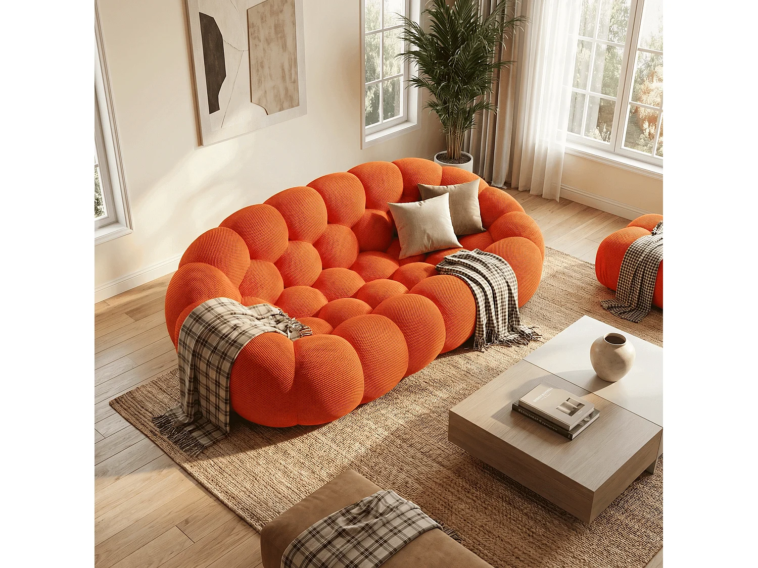 Coco Living Canapé Cocoon Double 2 places - orange