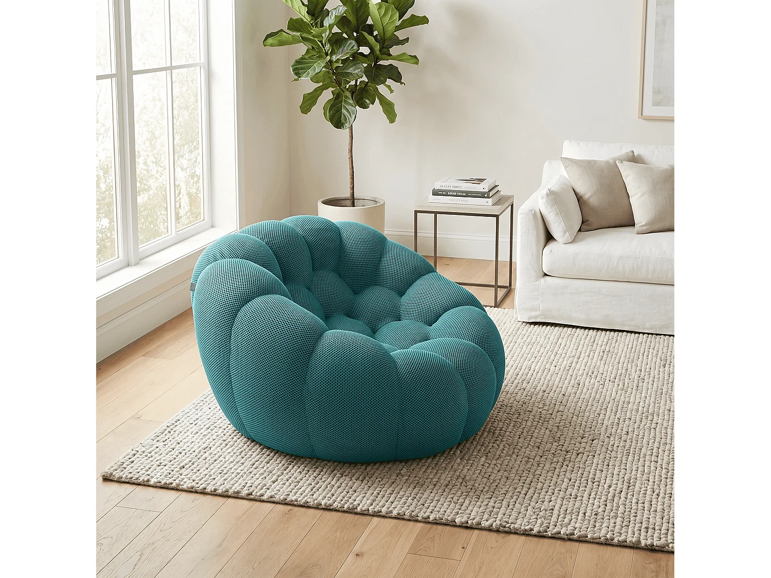 Coco Living Fauteuil Cocoon 1 place - bleu caraïbe