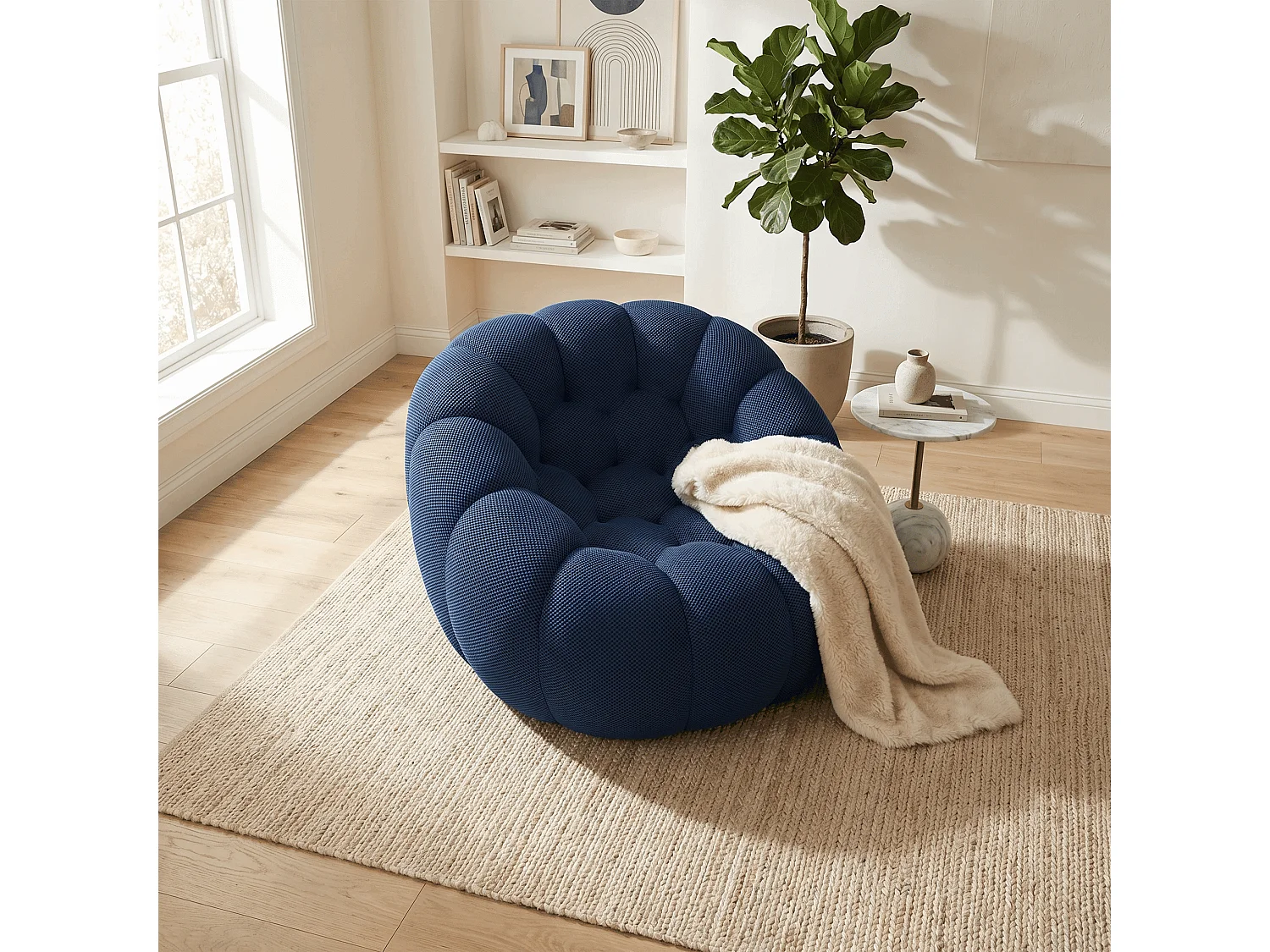 Coco Living Fauteuil Cocoon 1 place - bleu minuit