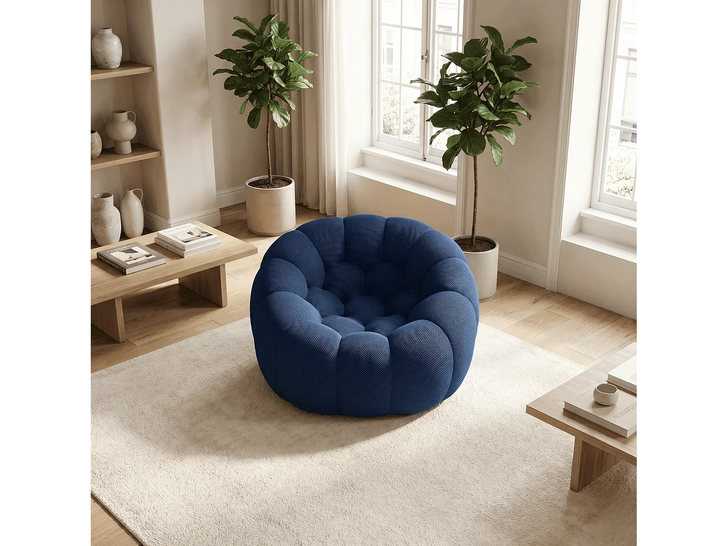Coco Living Fauteuil Cocoon 1 place - bleu minuit