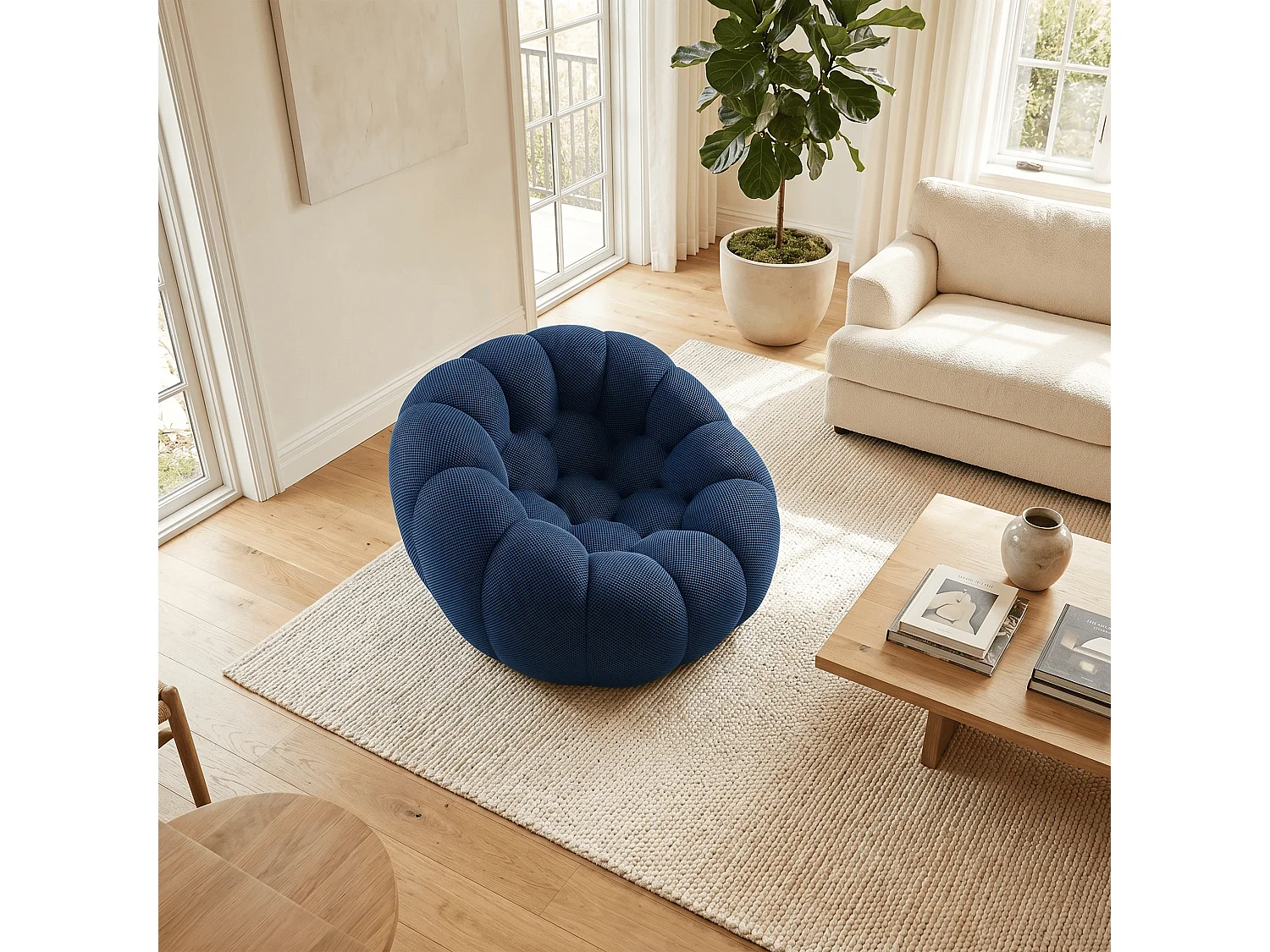Coco Living Fauteuil Cocoon 1 place - bleu minuit