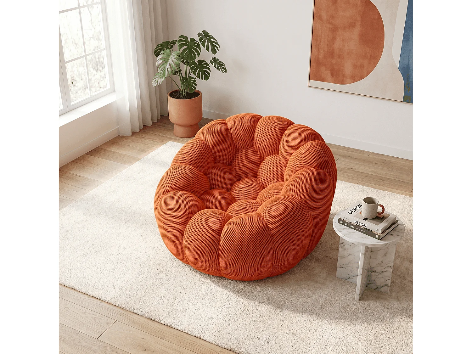Coco Living Fauteuil Cocoon 1 place - mango