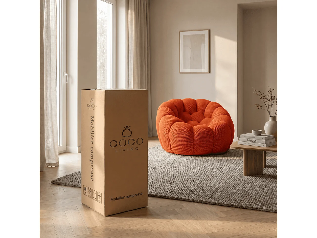 Coco Living Fauteuil Cocoon 1 place - mango