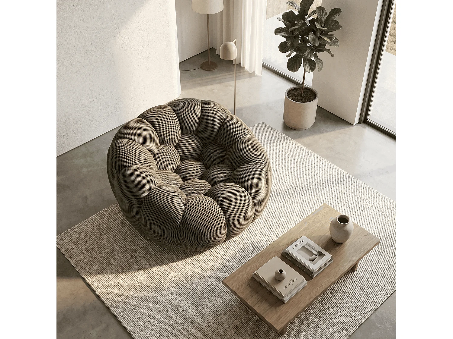 Coco Living Fauteuil Cocoon 1 place - gris taupe