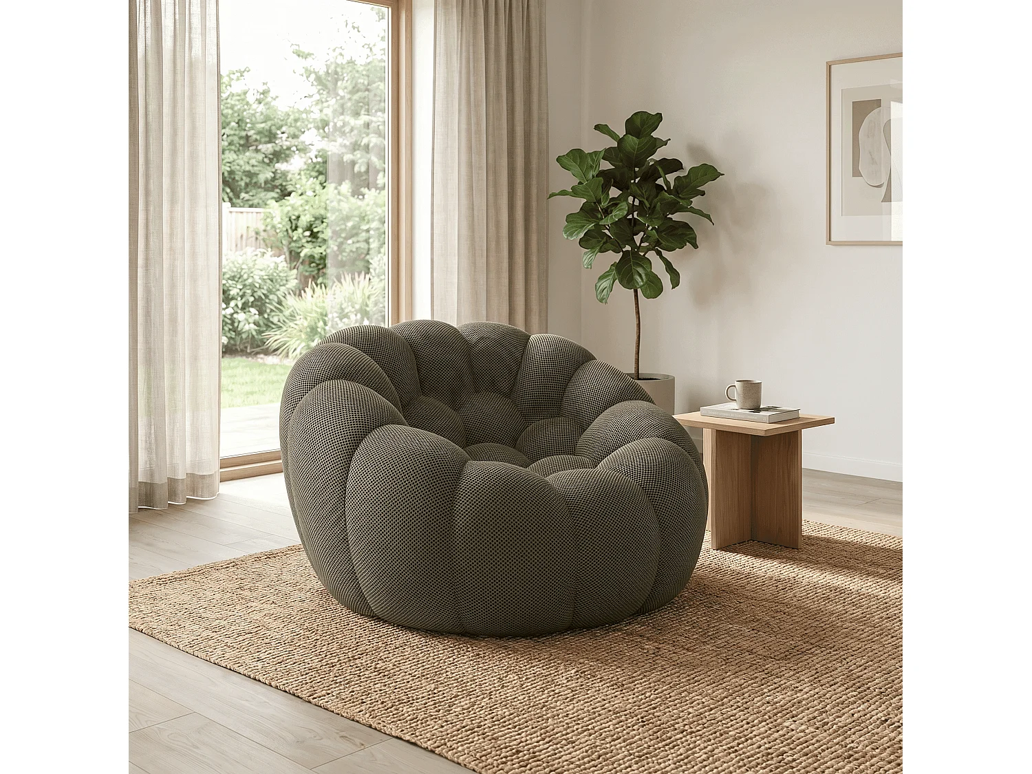 Coco Living Fauteuil Cocoon 1 place - gris taupe