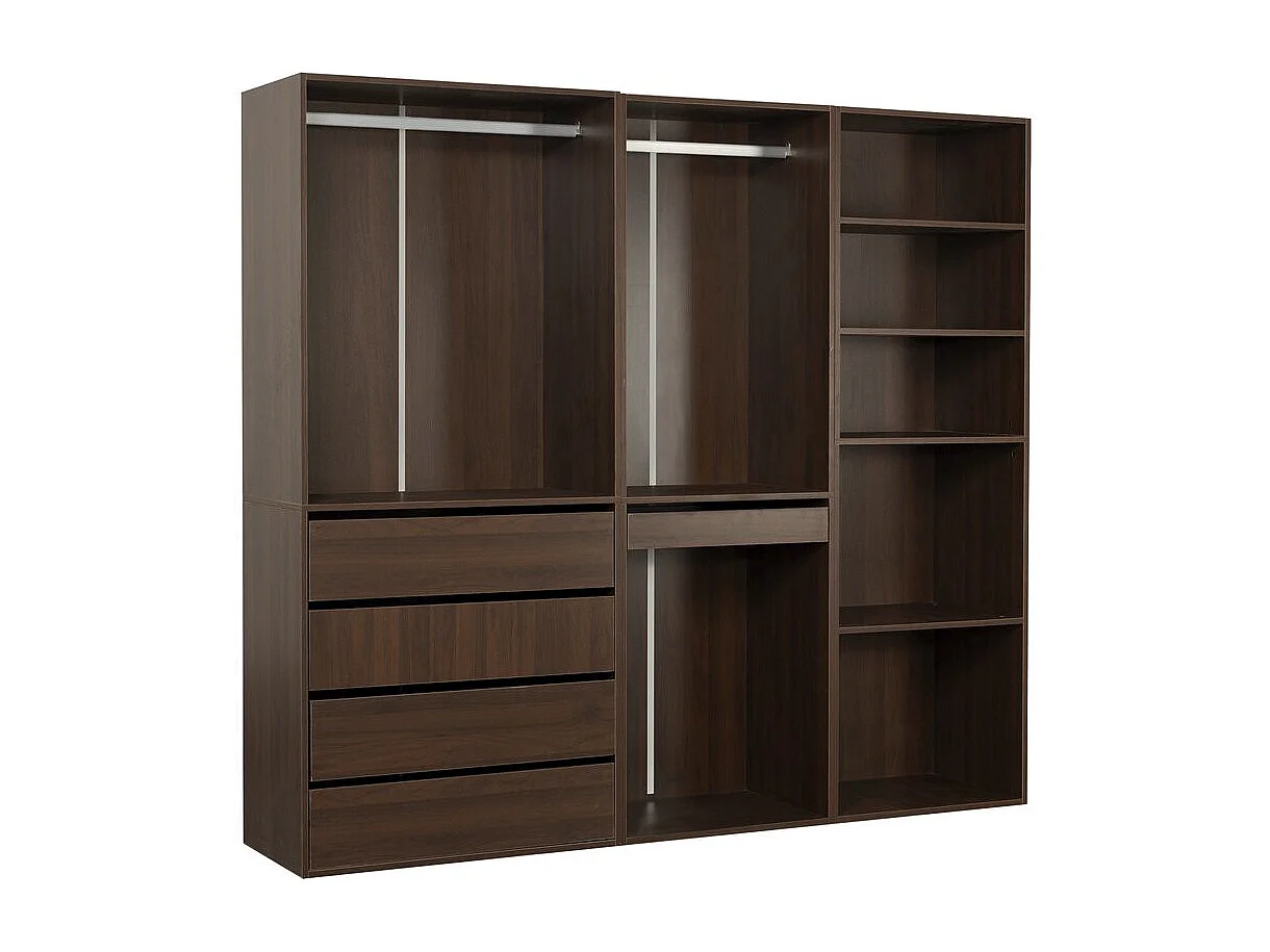 Modulares Ankleideset "Opéra" - 3 Elemente - Braun