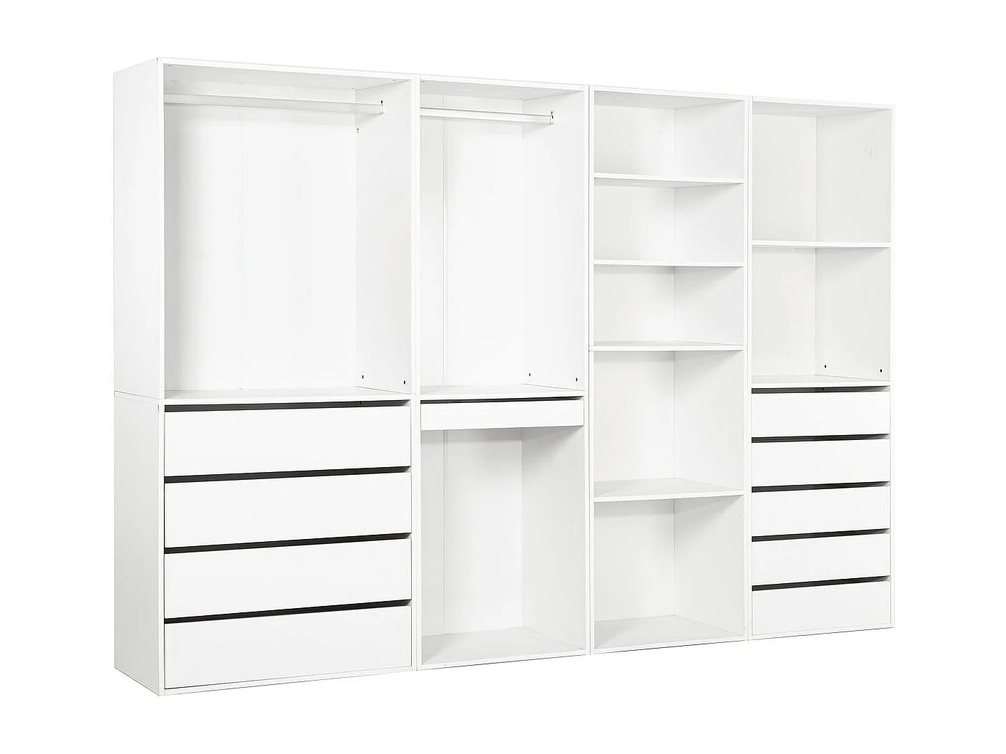 Opera" modulaire verkleedset - 4 eenheden - Wit