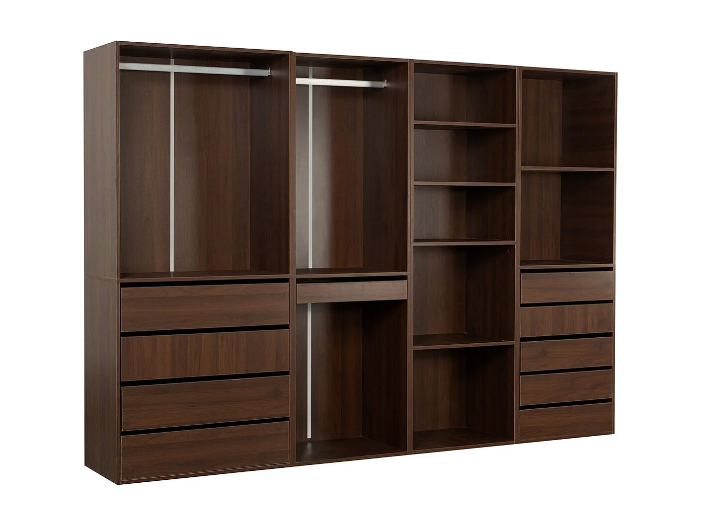 Opera" modulaire verkleedset - 4 eenheden - Bruin