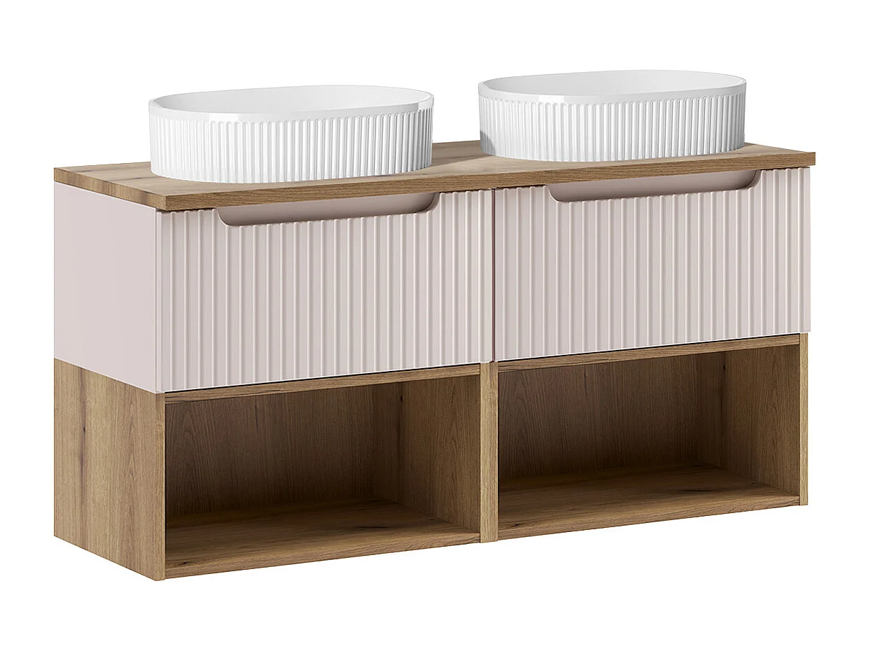 Mobile bagno doppio lavabo Riva cachemire 120cm