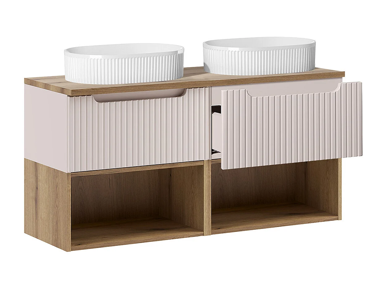 Mobile bagno doppio lavabo Riva cachemire 120cm