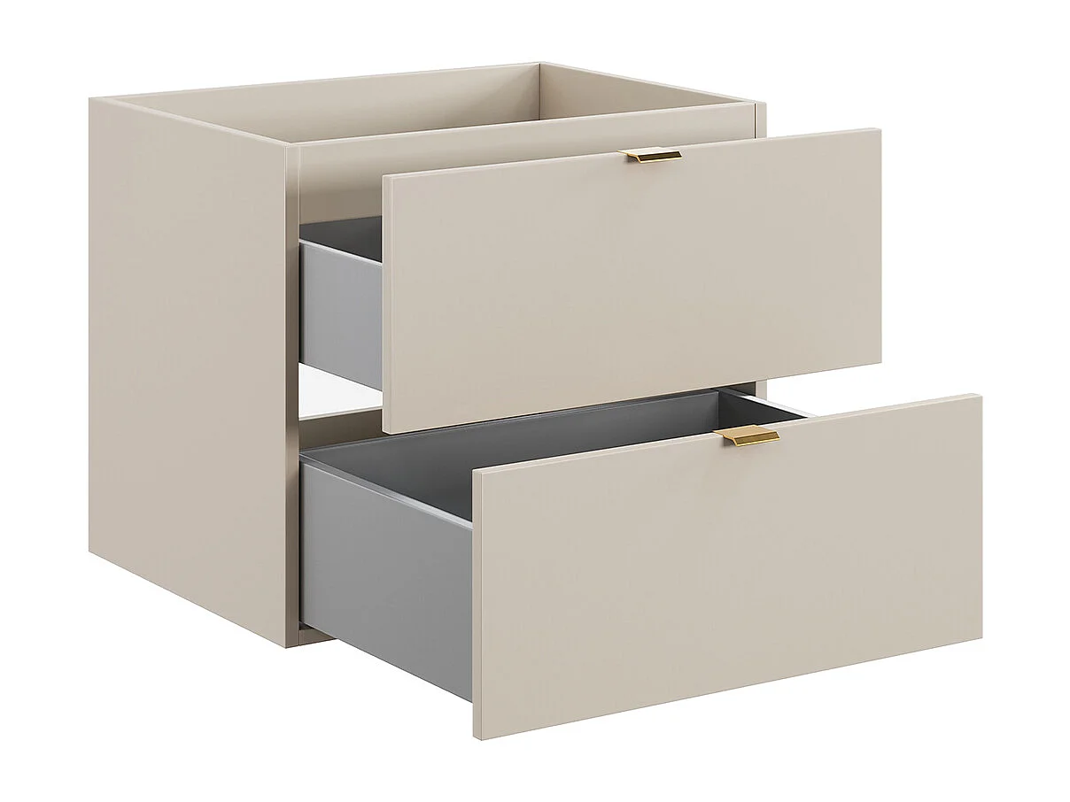 Meuble double vasque 120cm Azel Cachemire et Bois