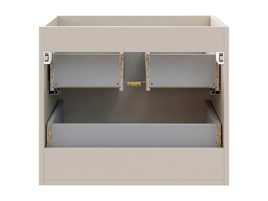 Meuble double vasque 120cm Azel Cachemire et Bois