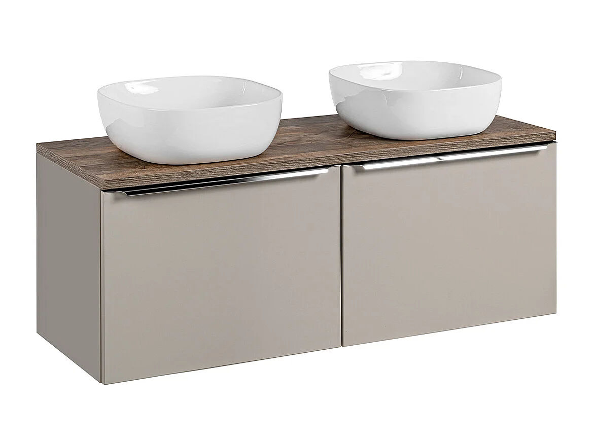 Meuble double vasque 120cm Éros Taupe