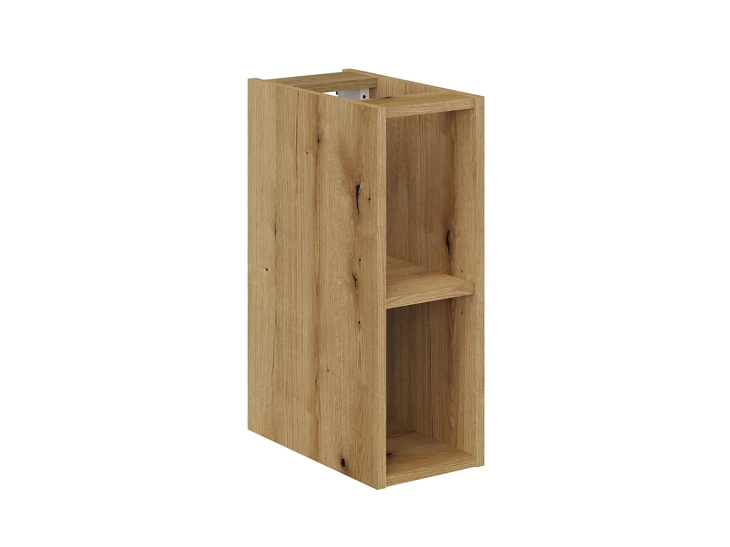 Ensemble de meubles Line Reed Green 100 cm avec plan de toilette Nova Oak et vasque à poser Beyond
