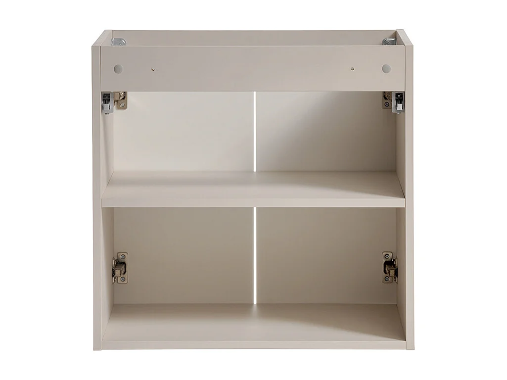 Meuble double vasque 160cm 4 portes panier à linge Manoa Cachemire et Bois