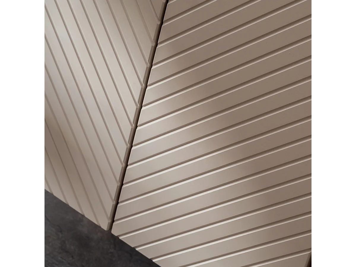 Meuble double vasque 160cm 4 portes panier à linge Manoa Cachemire et Bois