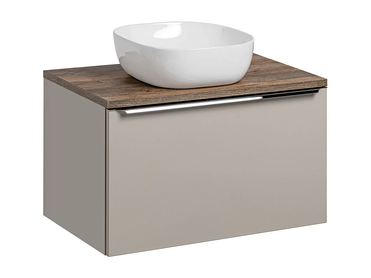 Meuble simple vasque 80cm Éros Taupe
