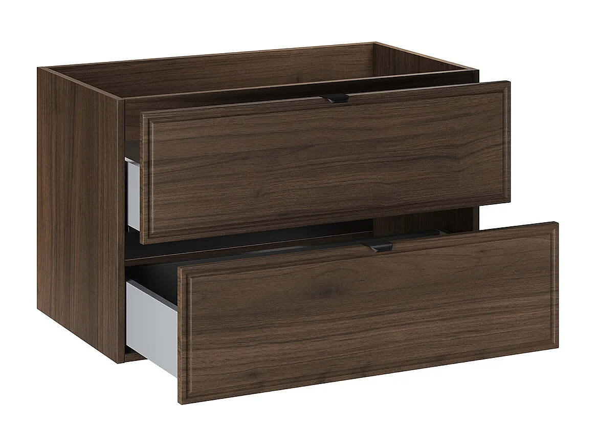 Meuble simple vasque 80cm Elias Bois foncé