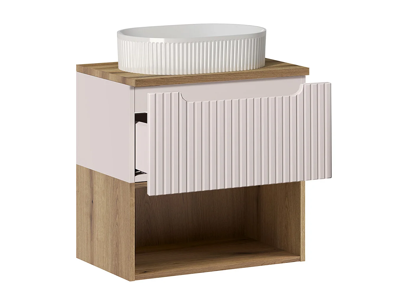 Mueble lavabo 60cm Riva Cachemira y Madera
