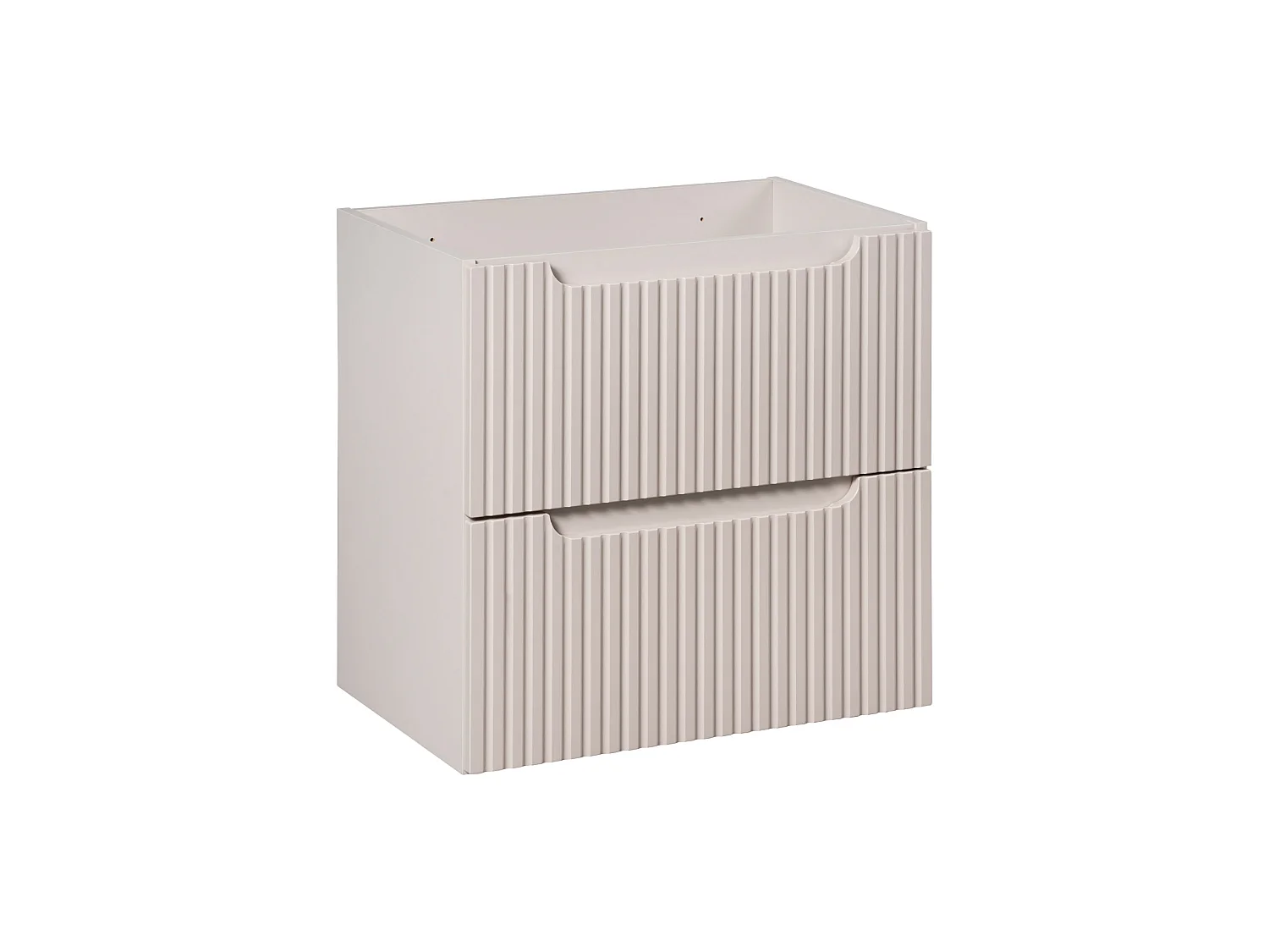 Ensemble de meubles Nova Cashmere 80 cm avec plan de toilette et vasque à poser, façades rainurées