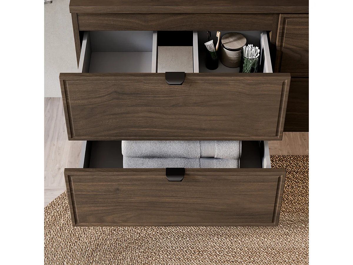 Mobile bagno con lavabo Elias marrone 80cm